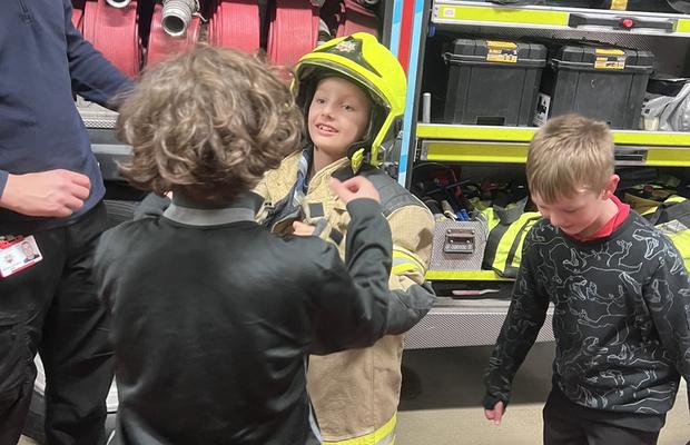 Trinity Cubs Visit Clough Road Fire Station